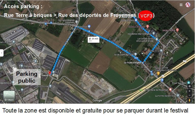 du parking au festival